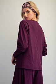 Bellamy Boat Neck Dolman Sleeve Knit Top