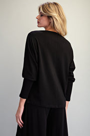 Bellamy Boat Neck Dolman Sleeve Knit Top