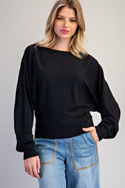 Priscilla Dolman Sleeve Fitted Knit Sweater