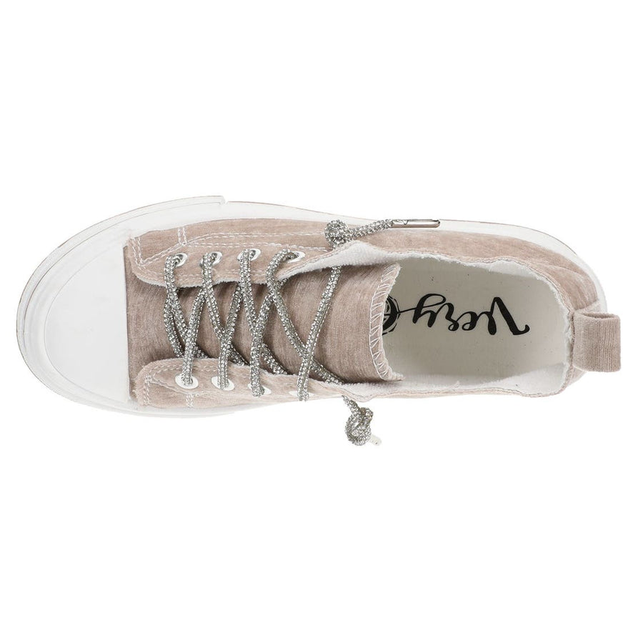 Aman Sparkle Lace Up Velvet Sneaker