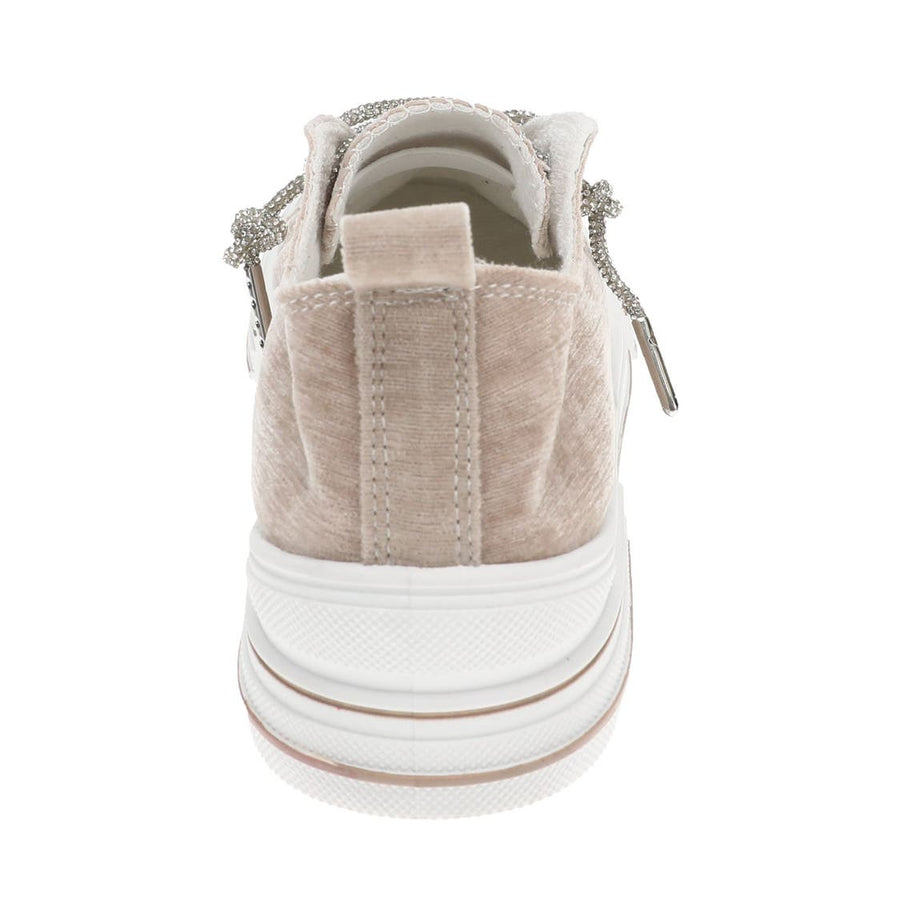 Aman Sparkle Lace Up Velvet Sneaker