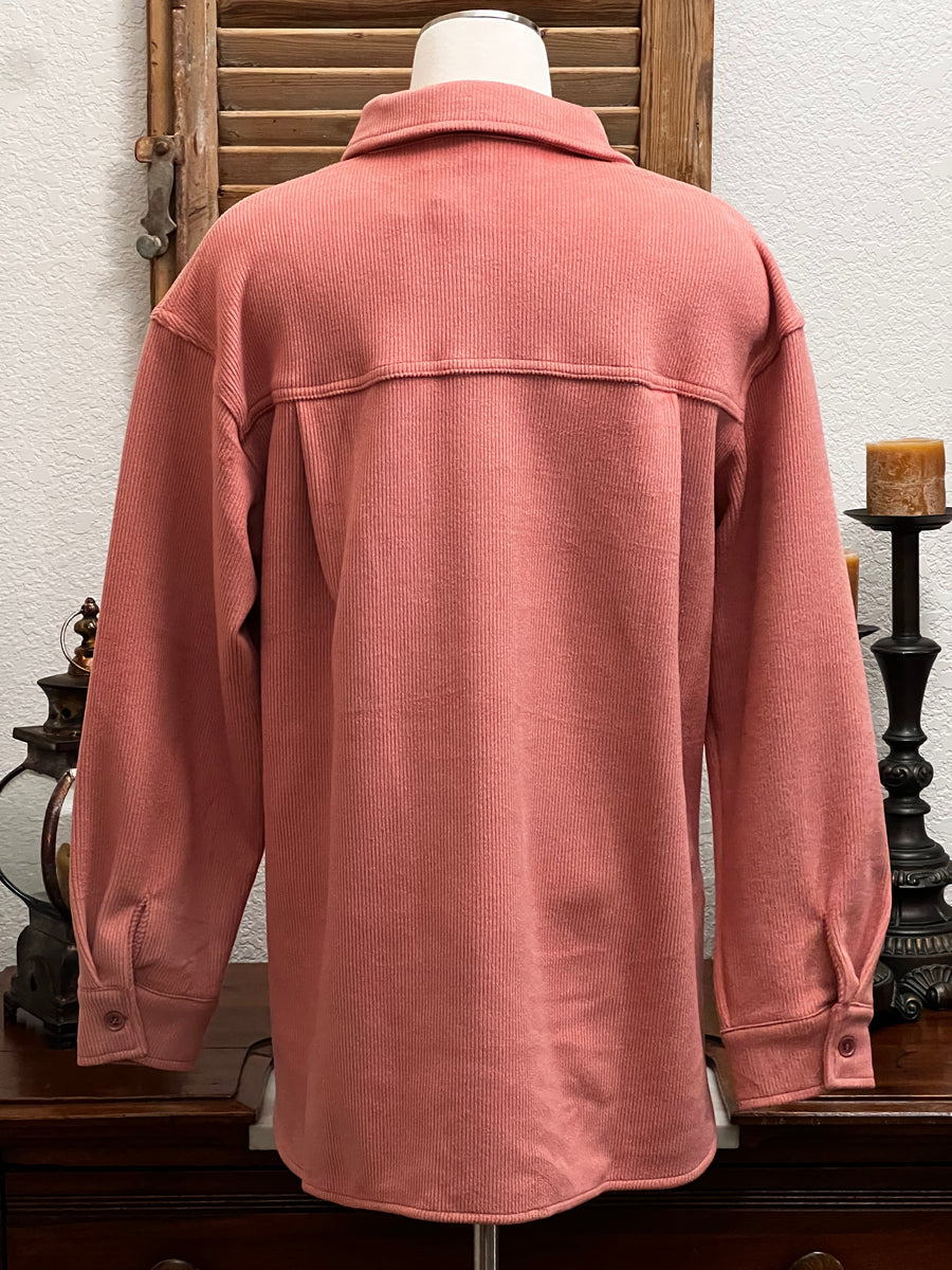 Laurna Soft Corduroy Shacket Shirt Jacket