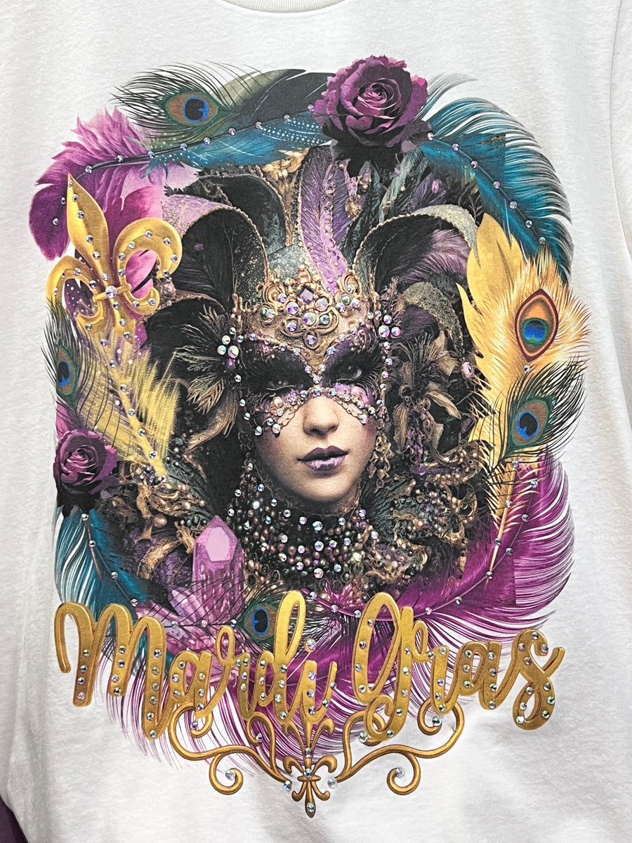 Masquerade Bejeweled Graphic Tee by Queen Gypsy