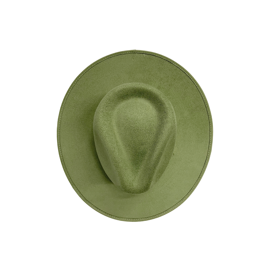 Vegan Suede Rancher Hat: Pearl