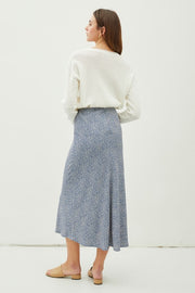 June Floral Print Midi Skirt