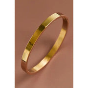 18K Gold Plated Waterproof Stainless Steel Hinged Bangle Bracelet