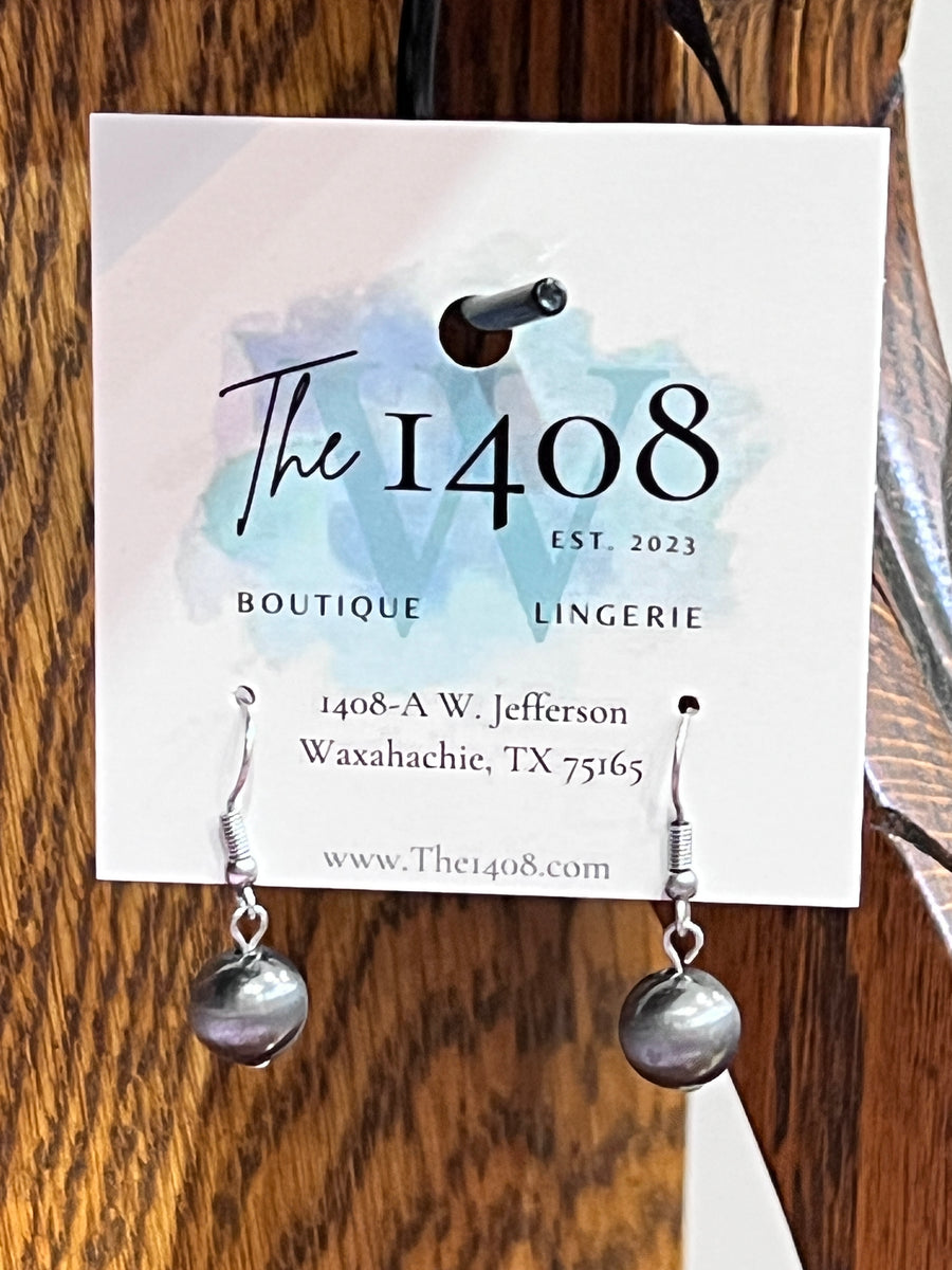 Navajo Pearl Beaded Drop Earrings