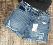 Mica "Superb" Boyfriend Midi Denim Shorts