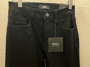 Flare Black Jean with Raw Cut Hem Detail