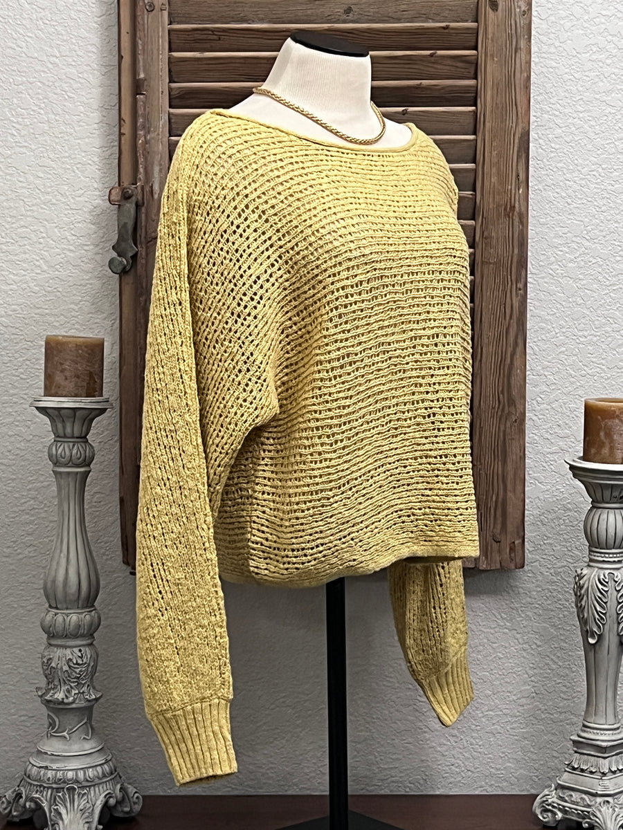 Lilian Laced Open Knit Crochet Sweater