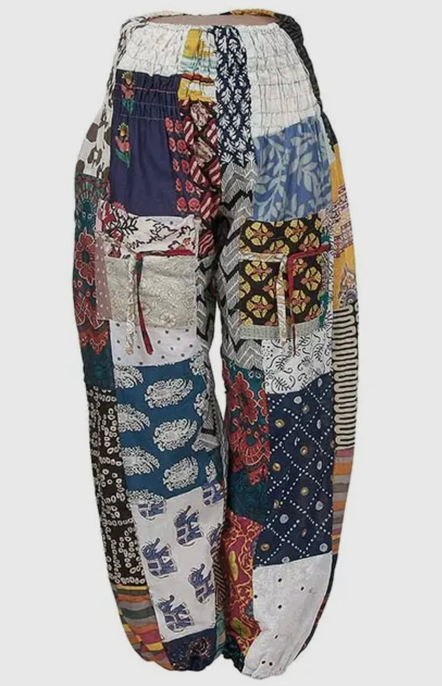 Jeannie Patchwork Harem Jogger Pants