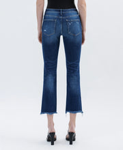 Low Rider Low-Rise Uneven Raw Hem Slim Straight Cropped Jeans