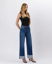 Hillbilly Cutie High Rise Baggy Wide Cuffed Denim Jeans