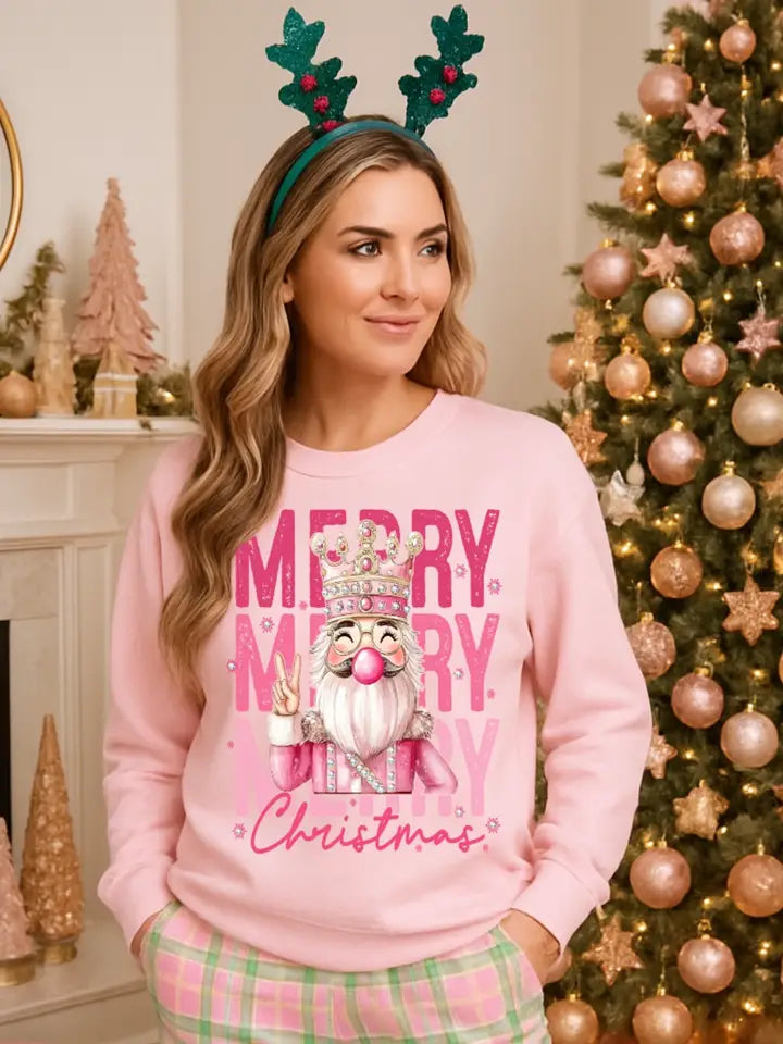 Nutcracker King MERRY Christmas Sweatshirt
