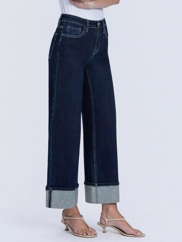 Miss Behavin' High Rise Cuffed Wide Leg Jeans