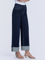 Miss Behavin' High Rise Cuffed Wide Leg Jeans