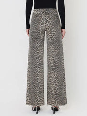 Leopard King High Rise Wide Leg Jeans
