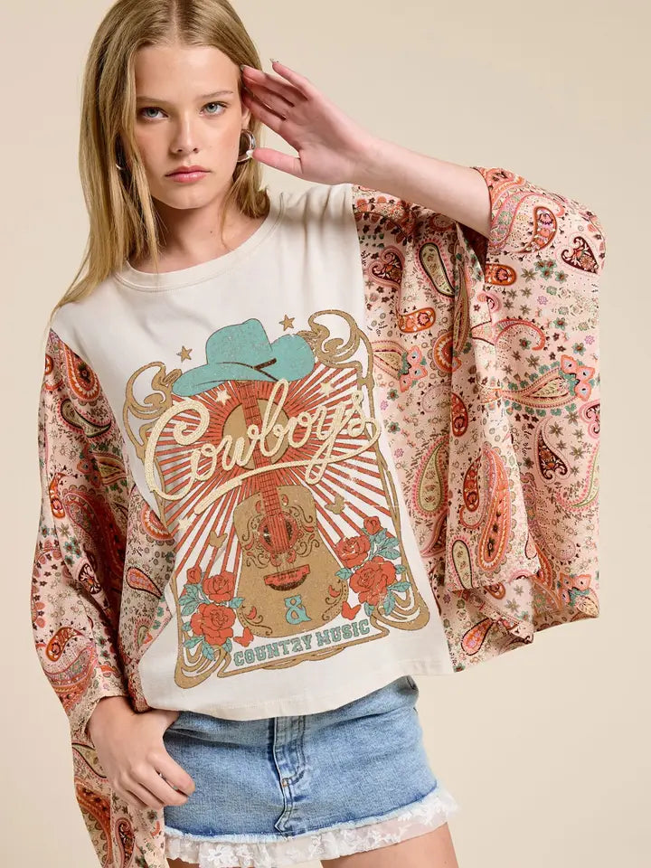Cowboys & Country Music Vintage Kaftan Tee