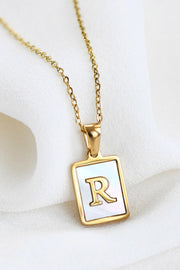 18K Gold Plated Waterproof Pearl Initial Necklace Collection