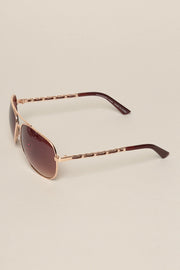 Cougar Classic Aviator Sunglasses with Mini Chain Detail
