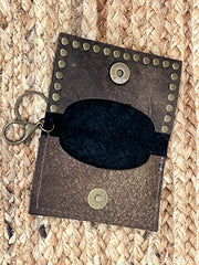 Keep It Gypsy RowdyRanch Becca Key Ring Card Case Wallet with Rivets