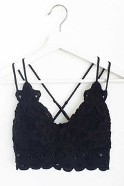 Kaci PLUS Floral Scalloped Lace Cami Bralette