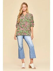 Lizzy Breeze Tulip Sleeve Print Top Spring 2026 Collection