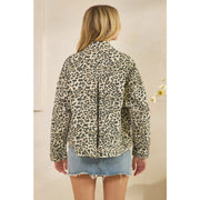 Leopard Print Denim Jacket
