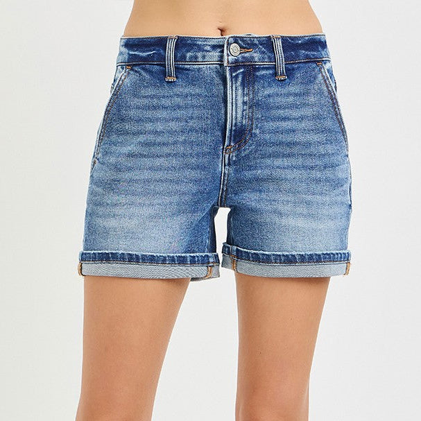 J21 eleven High Rise Mid Length Cuffed Hem Shorts