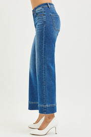 Bono High Rise Ankle Crop Wide Leg Trouser Jeans