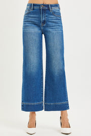 Bono High Rise Ankle Crop Wide Leg Trouser Jeans