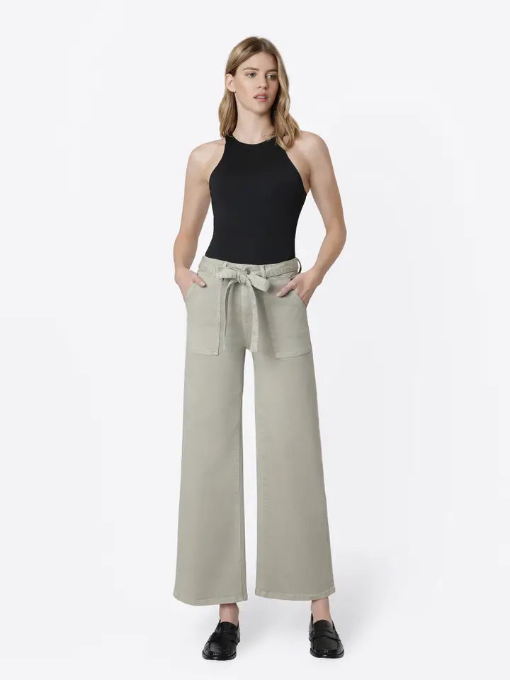 Rolling Stone Super High Rise Tie Belt Wide Leg Jeans