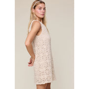 Ava Floral Crochet Mini Dress
