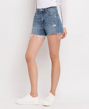 Vervet Super High Rise Fray Hem Shorts