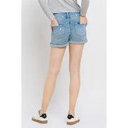 Vervet High Rise Double Button Cuffed Shorts