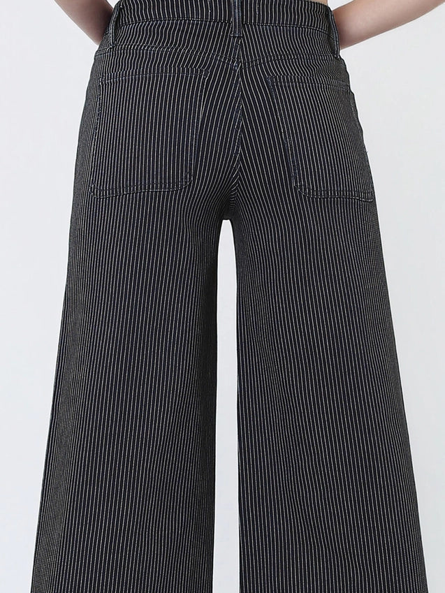 Mafia High Rise Extreme Pinstripe Wide Leg Pants