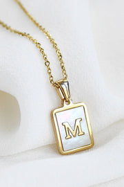 18K Gold Plated Waterproof Pearl Initial Necklace Collection