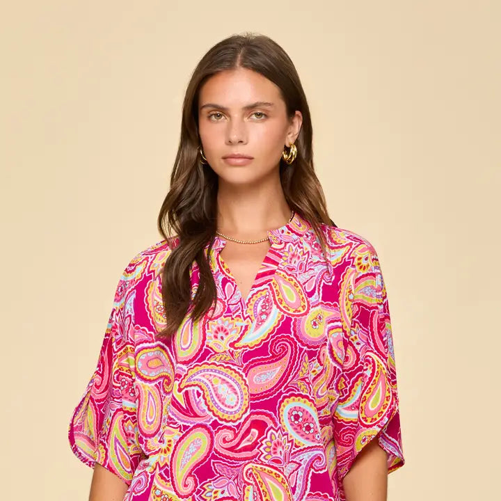 Lizzy Breeze Tulip Sleeve Print Top Spring 2026 Collection