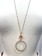 Meghan Browne Fan Pink Pendant Necklace