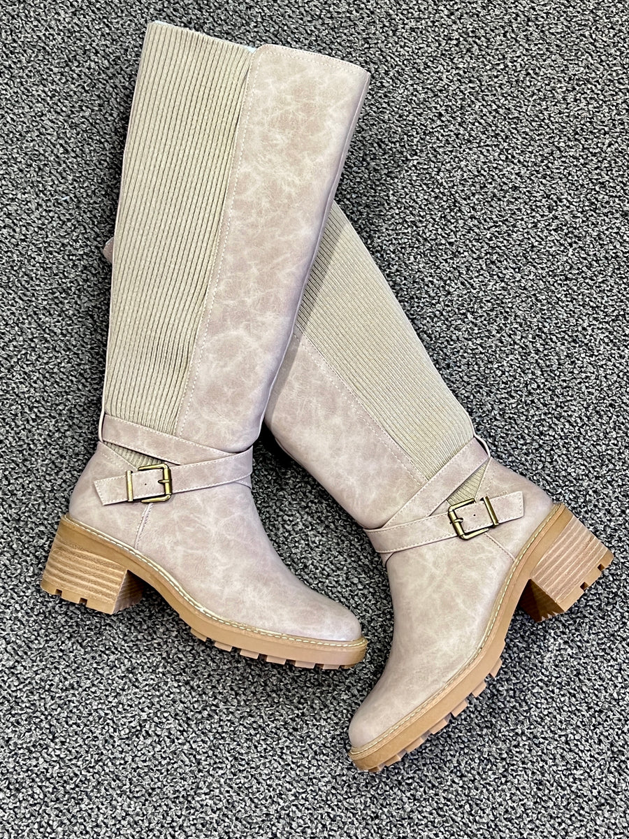 Hey Girl by Corkys "High There" Tall Taupe Boots