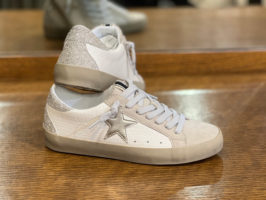 Paula - Bone Snake - Casual Sneaker by Shu Shop