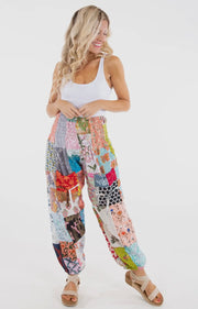 Jeannie Patchwork Harem Jogger Pants