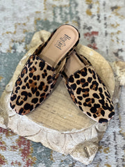 Corkys Hey Girl Spotlight Leopard VELVET Slide Mule Shoes