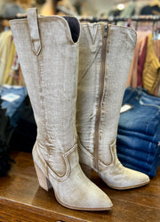 Hey Girl by Corkys "Talk Is Cheap" Washed Denim Tall Boots