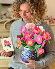 Peony Paradise Pop Up Bouquet Card