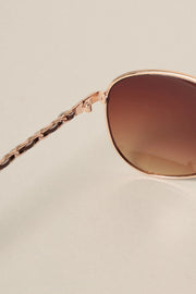 Cougar Classic Aviator Sunglasses with Mini Chain Detail