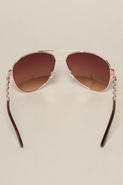 Cougar Classic Aviator Sunglasses with Mini Chain Detail