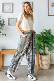 Gretchen Washed Patchwork Twill Pants