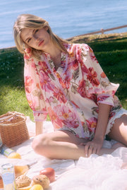 Bellissima Floral Printed Ruffle Top