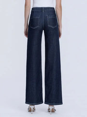 Dark Lady High Rise Front Seam Wide Leg Cozy Jeans